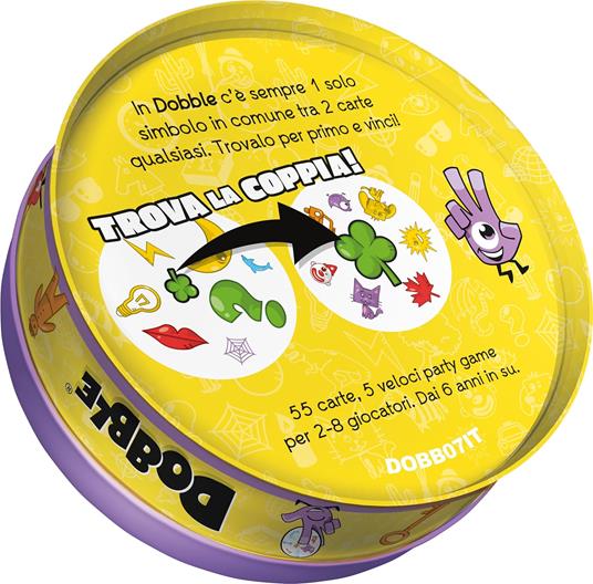 Asmodee: Dobble, Eco-Sleeve, Divertente Gioco da Tavolo per Tutta la Famiglia, 2-8 Giocatori, 6+ Anni, Edizione in Italiano - 3