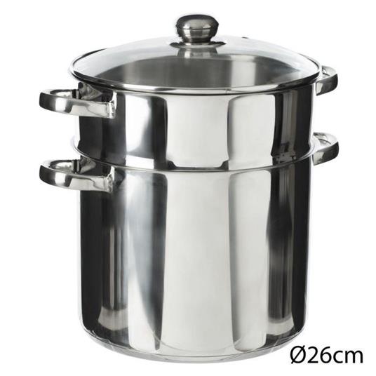 Pentola per cottura a vapore con coperchio, Ø 26 cm, acciaio inox - 5five  Simply Smart - Casa e Cucina | IBS