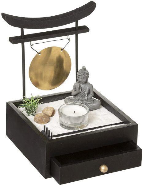 Giardino Zen con Cassetto e Buddha 15x15x21cm - 2