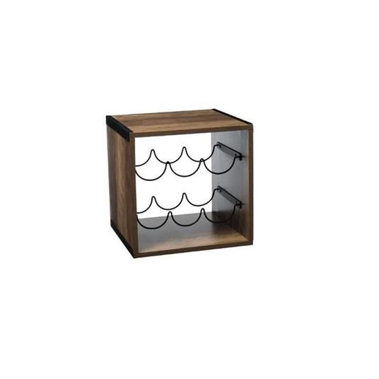 Scaffale Portabottiglie in Legno per 6 Bottiglie di Vino 31x31x31cm - Five  Simply smart - Idee regalo | IBS