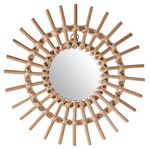 Specchio a forma di Sole in Rattan 30cm