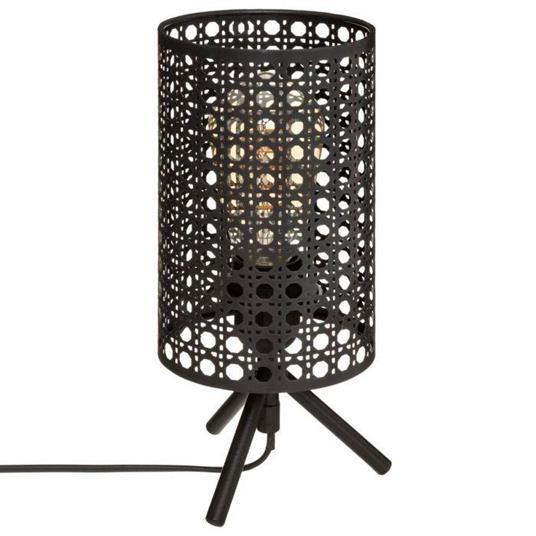 Lampada da Tavolo Katel in Metallo Nero 28cm