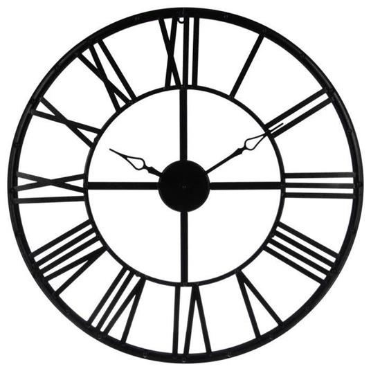 Orologio da parete nero Ø 70 cm, metallo con numeri romani, Atmosphera -  Atmosphera - Casa e Cucina | IBS