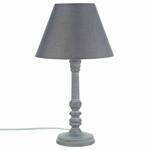 Lampada da Tavolo Abatjour in Legno Grigio 20x36cm