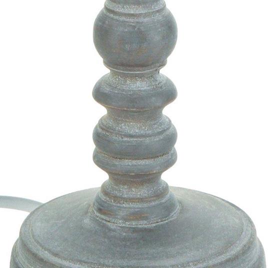 Lampada da Tavolo Abatjour in Legno Grigio 20x36cm - 2