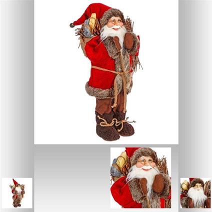 Decorazione tradizionale di Babbo Natale in piedi - 30 cm
