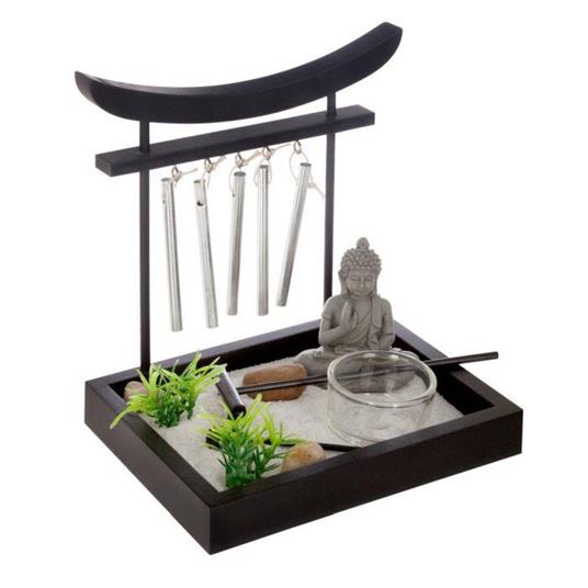 Giardino Zen con Buddha e Campanelle 15x12cm