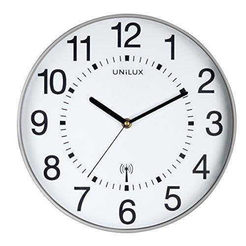 Unilux WAVE Orologio da parete radiocontrollato, 30 cm, con quadrante  moderno, regolazione automatica dell'ora estiva e invernale, quadrante  moderno, grigio. - Unilux - Idee regalo | IBS