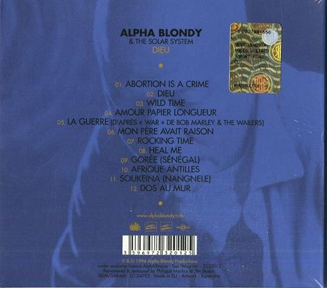 Dieu - CD Audio di Alpha Blondy,Solar System - 2