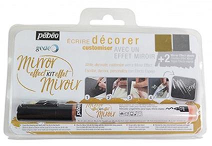 Pebeo Kit Marker Effetto Specchio Oro/argento