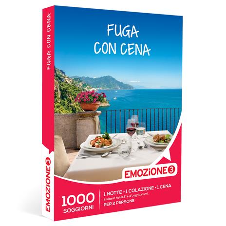 EMOZIONE3 - Fuga con cena - Cofanetto regalo - 1 notte con prima colazione  e 1 cena per 2 persone - Emozione3 - Idee regalo | IBS