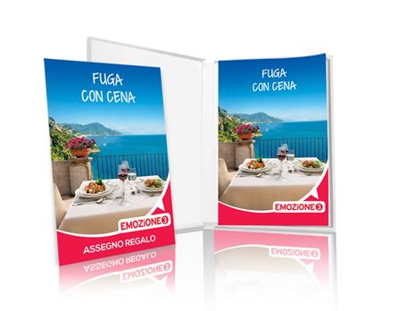 EMOZIONE3 - Fuga con cena - Cofanetto regalo - 1 notte con prima colazione e 1 cena per 2 persone - 2