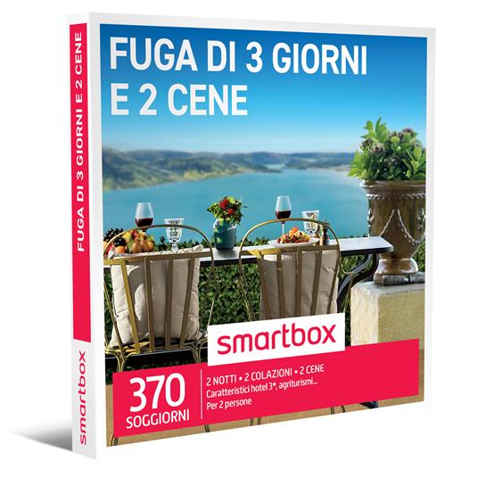 SMARTBOX - Fuga di 3 giorni e 2 cene - Cofanetto regalo - 2 notti con  colazione e 2 cene per 2 persone - Smartbox - Idee regalo | IBS