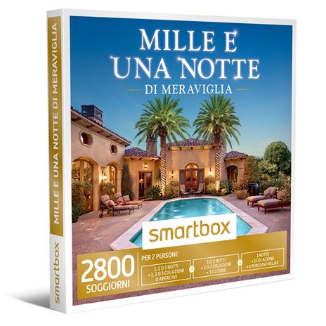 SMARTBOX - Mille e una notte di meraviglia - Cofanetto regalo - 1, 2 o 3 notti con scelta tra colazione, aperitivo, percorso