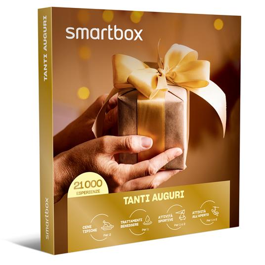SMARTBOX - Tanti Auguri - Cofanetto regalo - 1 cena o 1 trattamento  benessere o 1 attività sportiva per 1 o 2 persone - Smartbox - Idee regalo  | IBS