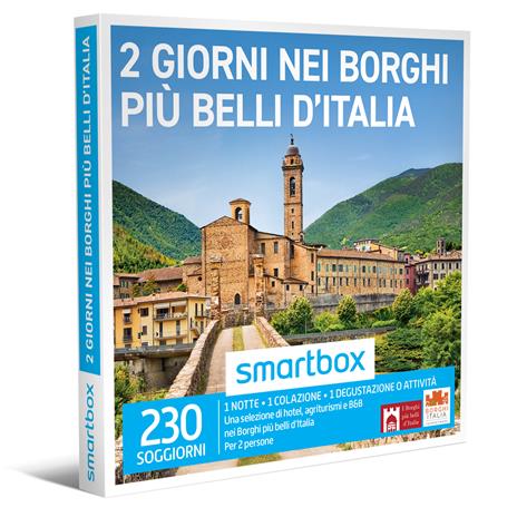 SMARTBOX - 2 giorni nei borghi più belli d''Italia - Cofanetto regalo - 1 notte con colazione e degustazione o attività di svago per 2 persone