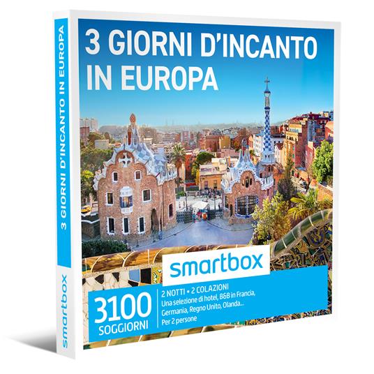 SMARTBOX - 3 giorni d'incanto in Europa - Cofanetto regalo - 2 notti con  colazione per 2 persone - Smartbox - Idee regalo | IBS