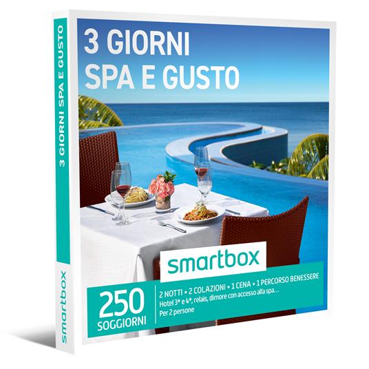 SMARTBOX - 3 giorni spa e gusto - Cofanetto regalo - 2 notti con colazione, 1 cena e 1 percorso benessere per 2 persone