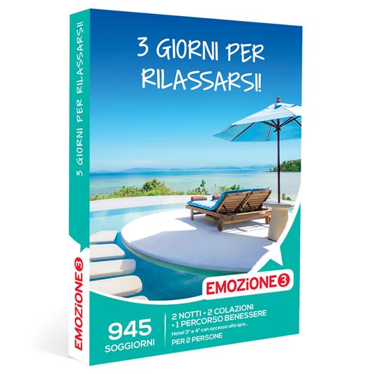 EMOZIONE3 - 3 giorni per rilassarsi! - Cofanetto regalo - 2 notti, 2  colazioni e 1 percorso benessere per 2 persone - Emozione3 - Idee regalo |  IBS