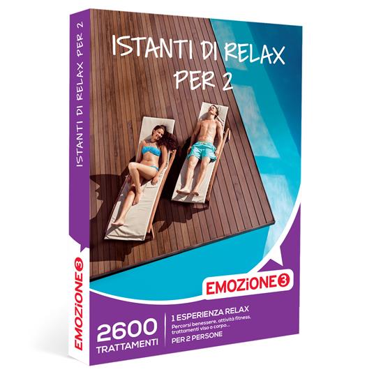 EMOZIONE3 - Istanti di relax per 2 - Cofanetto regalo - 1 esperienza relax  a scelta tra percorsi benessere, fitness o tratta - Emozione3 - Idee regalo  | IBS