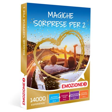 EMOZIONE3 - Magiche sorprese per 2 - Cofanetto regalo - 1 piacevole soggiorno o 1 deliziosa cena o 1 esperienza relax o 1 at