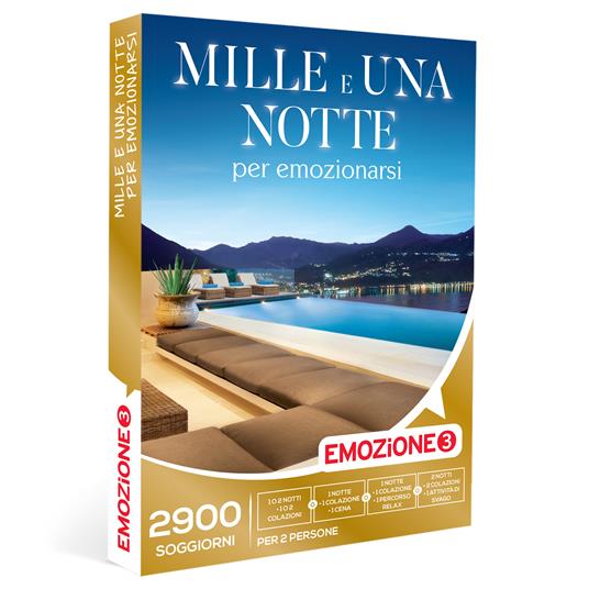 EMOZIONE3 - Mille e una notte per emozionarsi - Cofanetto regalo - 1 o 2  notti con colazione o 1 notte con colazione e cena - Emozione3 - Idee  regalo | IBS