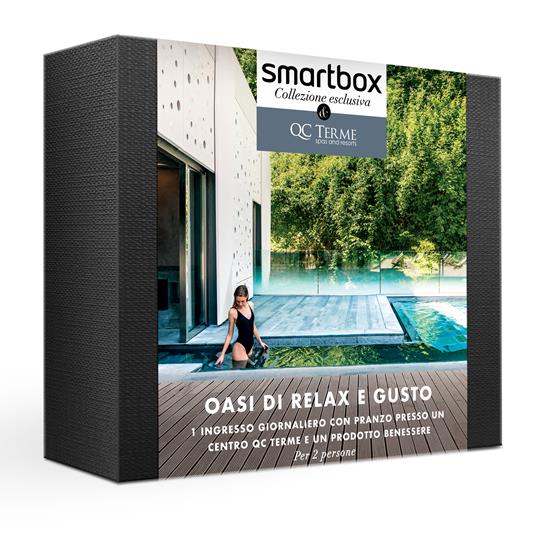 SMARTBOX - Oasi di relax e gusto - Cofanetto regalo - 1 ingresso  giornaliero e 1 pranzo presso un centro QC Terme per 2 persone - Smartbox -  Idee regalo | IBS