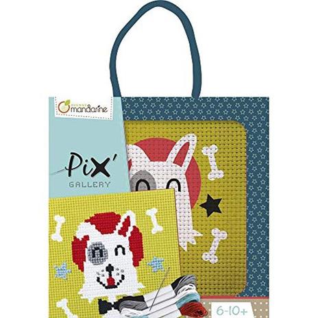 Avenue Mandarine, Pix Gallery Cornice in Cartone con Soggetto di Cane, Multicolore