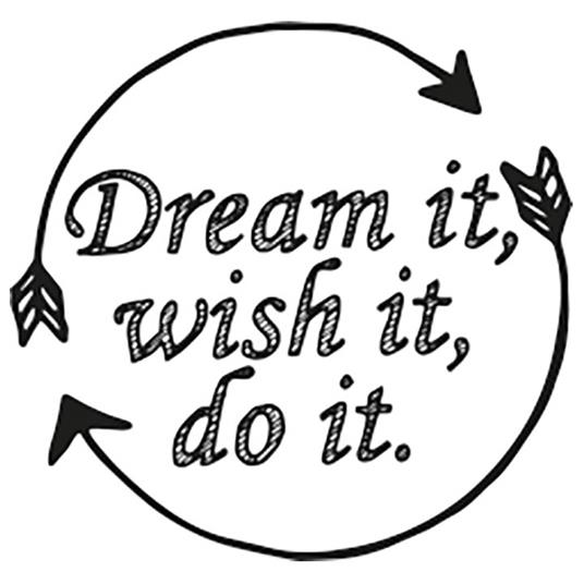 Timbro in legno Pop' Stamp. Dream It, Wish It, Do It - 4