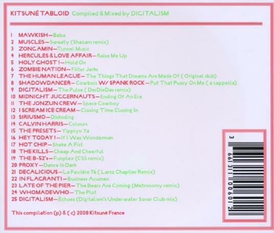 Kitsune Tabloid Mix - CD Audio di Digitalism - 2