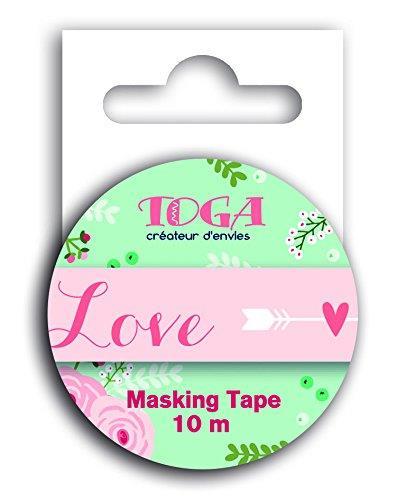 Toga mt89 Nastro di mascheratura Love Washi Tape Rosa 5,5 x 7 x 1,5 cm - 2