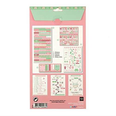 Draeger by Toga - Kit di decorazione Bullet Journal Wellness, set di adesivi + stencil & espressioni – tema Zen e benessere/decorazione per Bullet Journal e Scrapbooking - 2