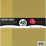 48 carte Kraft per Scrapbooking - 110 g/m2 - A: 30,5 cm