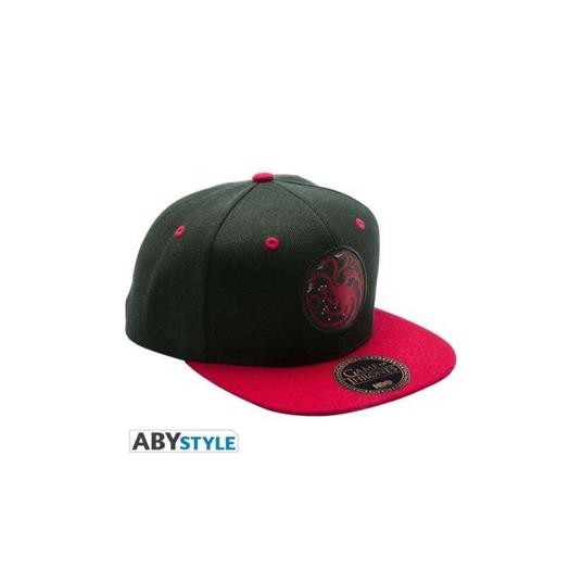 Game Of Thrones Abystyle Targaryen Cappellino Cappello Snapback Nero & Rosso REGOLABILE ONE SIZE ADULT - 2