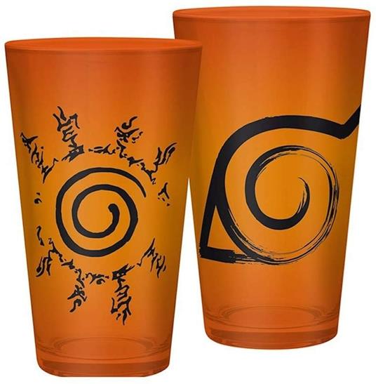 Large Glass 400ml / Bicchiere. Naruto Shippuden: ABYstyle - Konoha & Seal