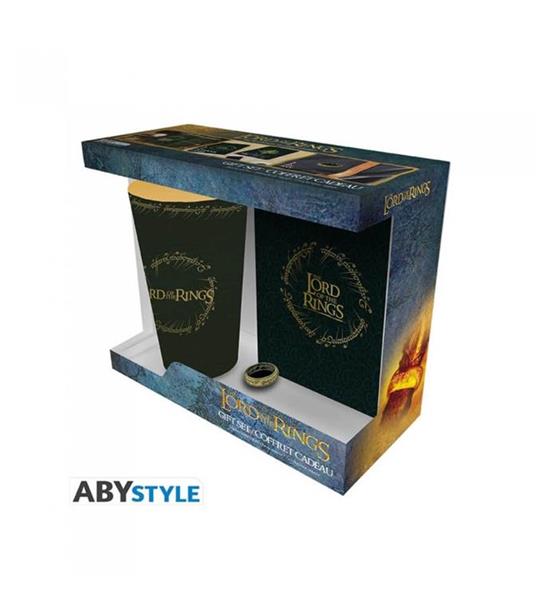 Il Signore degli Anelli - Lord of the Rings - Confezione XXL bicchiere +  Spilla + Taccuino tascabile The Ring - Gift Box - Aby - ABY Style - Idee  regalo | IBS