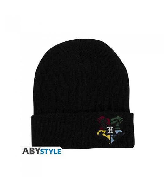 Harry Potter Beanie Hogwarts - Berretto Nero con Emblema di Hogwarts - Abystyle