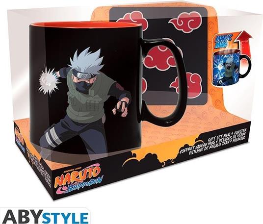 Naruto Shippuden - Gift Set Mug Heat Change 460Ml + Coaster Akatsuki