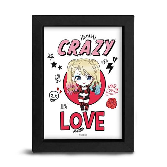 Dc Comics: The Good Gift - Harley - Crazy In Love (Frame Kraft 15x20Cm / Stampa In Cornice)