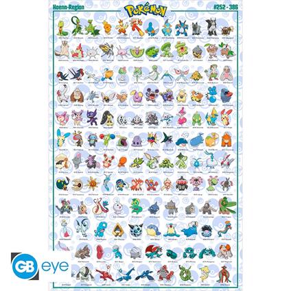 Poster Maxi Pokemon Hoenn Region #252 - #386 ENG