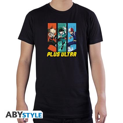 T-Shirt Unisex Tg. S My Hero Academia: Heroes'' Colors Black Basic