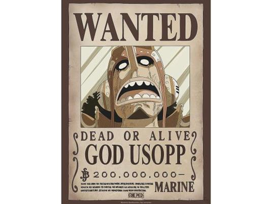 One Piece - Poster Ricercato "Wanted God Usopp" 52 x 38 cm AbyStyle