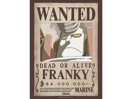 One Piece - Poster Ricercato "Wanted Franky" 52 x 38 cm AbyStyle