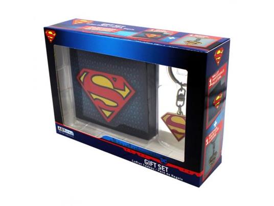 Dc Comics Superman Portafoglio + Portachiavi con Logo AbyStyle