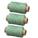 3 corde bicolore verde-bianco 35 m x Ø 1 mm