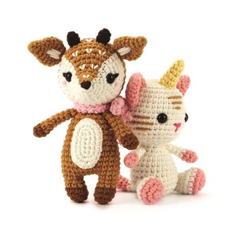 2 kit di peluche all''uncinetto Amigurumi - La mia piccola daina - 2