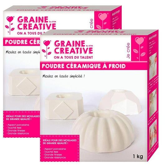 Polvere di ceramica a freddo 2 kg - Graine Créative - Pasta da modellare -  Giocattoli