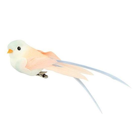 12 uccelli piumati di carta - colori pastello
