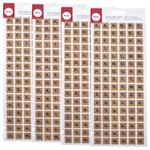 384 lettere adesive quadrate in sughero - alfabeto maiuscolo e minuscolo