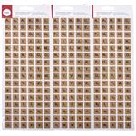288 adesivi quadrati in sughero - Alfabeto maiuscolo e minuscolo